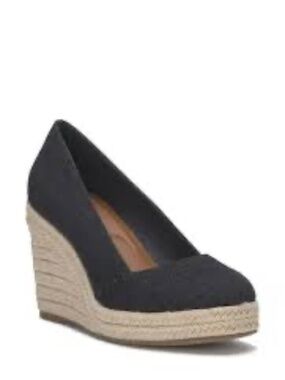 Lucky Brnad Imula Espaddille Wedge Black size 8.5